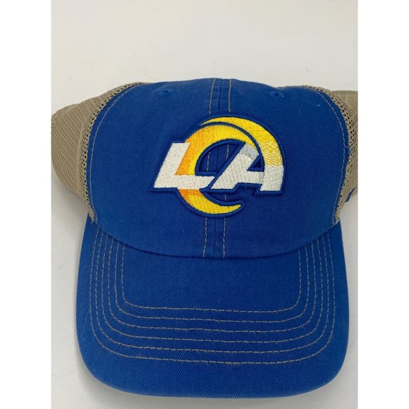 NFL 47 Brand Los Angeles Rams Blue Grey Logo NFL Football Cap NWT Trucker 6767 - Picture 1 of 12